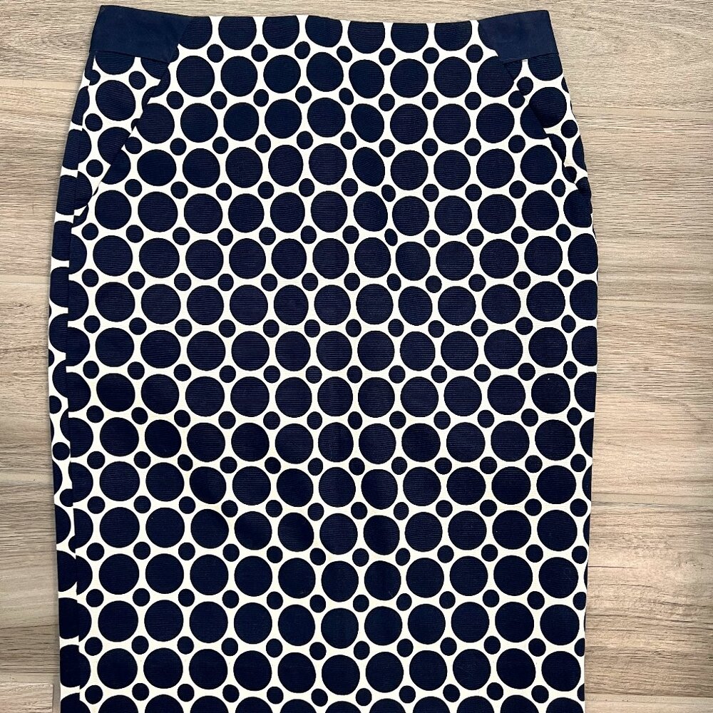 The Limited navy and white pencil skirt 0